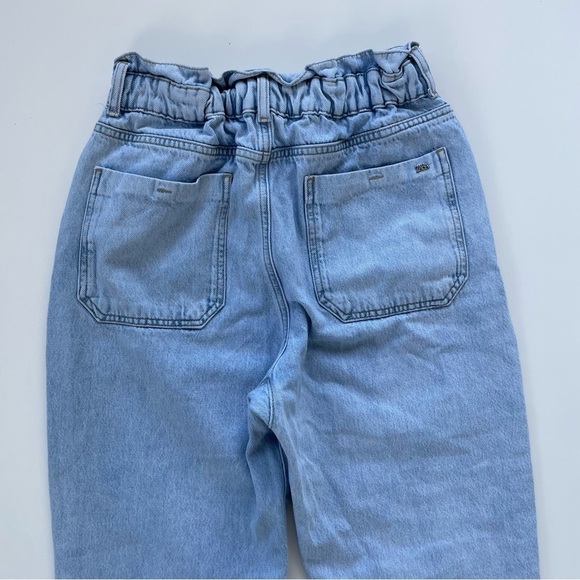 ZARA Women's Light Washed Paperbag Waist Mom Jeans Size 4 - Picture 4 of 10